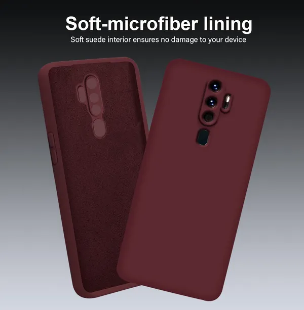 TRUEUPGRADE_Liquid_Silicone_Designed_Back_Case_Cover_for_Oppo_A5_2020_/_A9_2020_|_Microfiber_Inside,_Full_Protection_|_Bumper_Back_Cover_Case_for_Oppo_A5_2020_/_A9_2020_Wine
