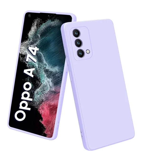 Oppo_A74_5G_Purple_Silicone_Protective_Back_Case_Cover