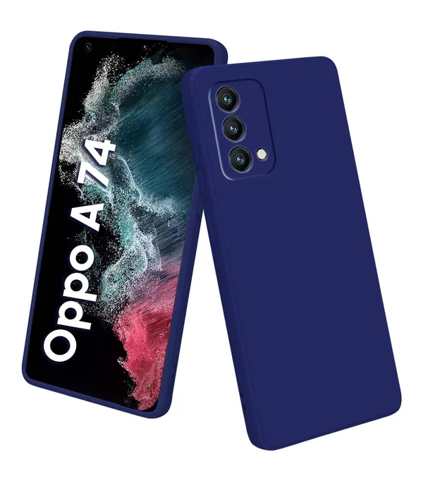 Oppo_A74_5G_Blue_Silicone_Protective_Back_Case_Cover