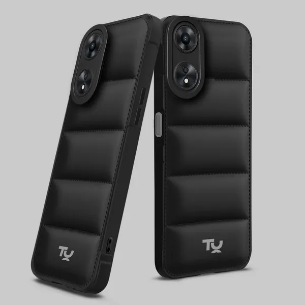 TRUEUPGRADE_Back_Case_Cover_for_Oppo_A78_5G_|_Compatible_for_Oppo_A78_5G_Back_Case_Cover_|_Puff_Case_with_Camera_Protection_|Black