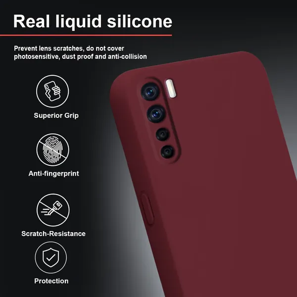 TRUEUPGRADE_Liquid_Silicone_Designed_Back_Case_Cover_for_Oppo_F15|_Microfiber_Inside,_Full_Protection_|_Bumper_Back_Cover_Case_for_Oppo_F15_Wine