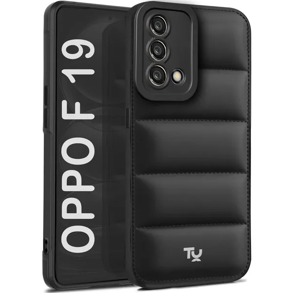 TRUEUPGRADE_Back_Case_Cover_for_Oppo_F19_/_F19s_|_Compatible_for_Oppo_F19_/_F19s_Back_Case_Cover_|_Puff_Case_with_Camera_Protection_|Black