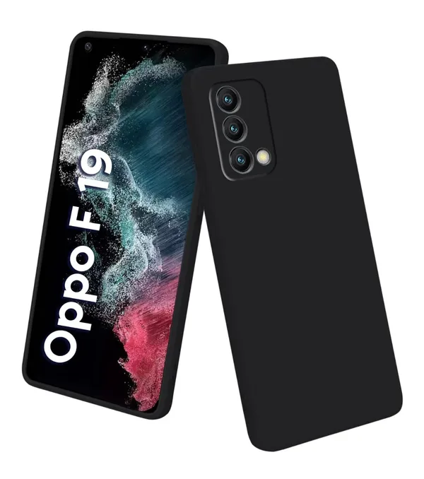 Oppo_F19_|_F19S_Black_Silicone_Protective_Back_Case_Cover