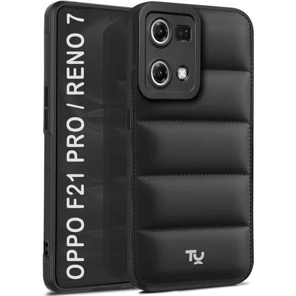 TRUEUPGRADE_Back_Case_Cover_for_Oppo_F21_Pro_4G_|_Compatible_for_Oppo_F21_Pro_4G_Back_Case_Cover_|_Puff_Case_with_Camera_Protection_|Black