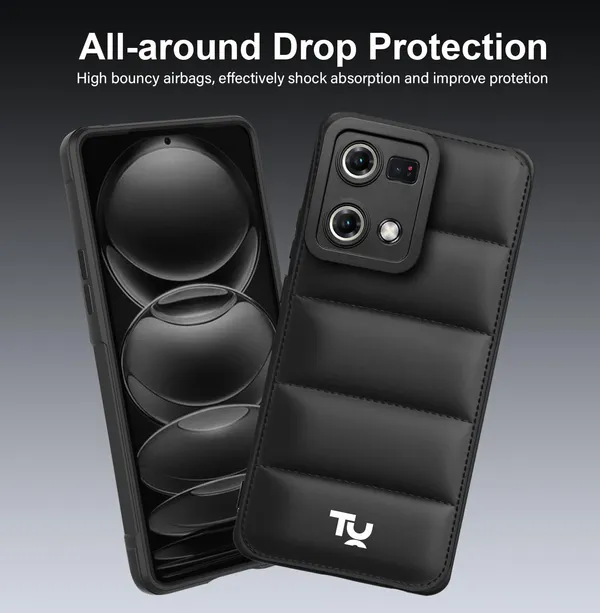 TRUEUPGRADE_Back_Case_Cover_for_Oppo_F21_Pro_4G_|_Compatible_for_Oppo_F21_Pro_4G_Back_Case_Cover_|_Puff_Case_with_Camera_Protection_|Black