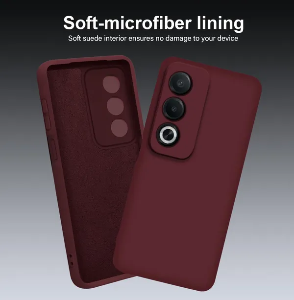 TRUEUPGRADE_Liquid_Silicone_Designed_Back_Case_Cover_for_Oppo_K12x_5G_|_Microfiber_Inside,_Full_Protection_|_Bumper_Back_Cover_Case_for_Oppo_K12x_5G_Wine