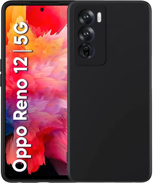 Oppo_Reno_12_5G_Black_Silicone_Protective_Back_Case_Cover