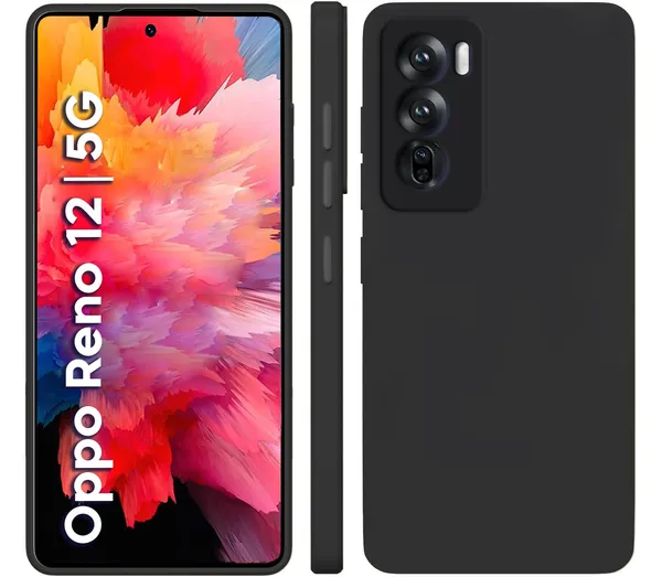 Oppo_Reno_12_5G_Black_Silicone_Protective_Back_Case_Cover