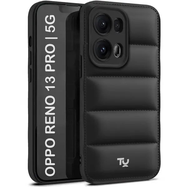 TRUEUPGRADE_Back_Case_Cover_for_Oppo_Reno_13_Pro_5G_|_Compatible_for_Oppo_Reno_13_Pro_5G_Back_Case_Cover_|_Puff_Case_with_Camera_Protection_|Black