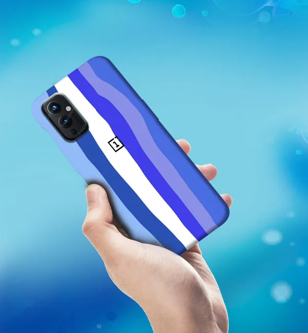 Oneplus_9_Rainbow_Blue_Silicone_Protective_Back_Case_Cover