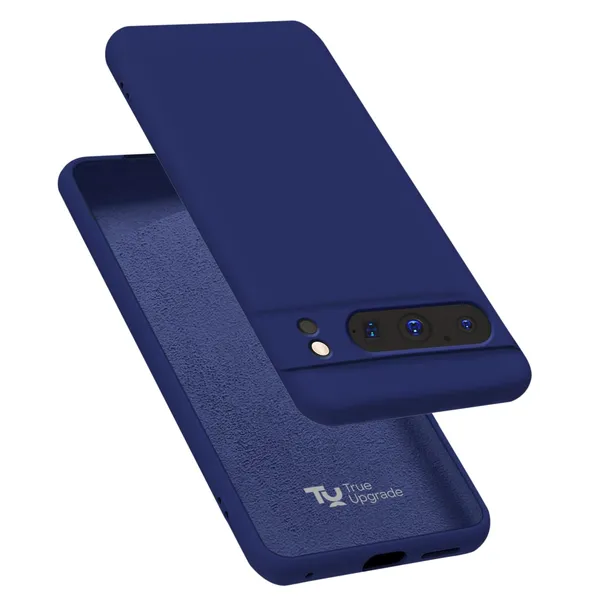 TRUEUPGRADE_Compatible_with_Google_Pixel_8_Pro_Back_Cover_Case,_Liquid_Silicone_Cover,_Full_Body_Protective_Cover,_Shockproof,_Slim_Phone_Cover,_Anti-Scratch_Soft_Microfiber_Lining_-_Blue