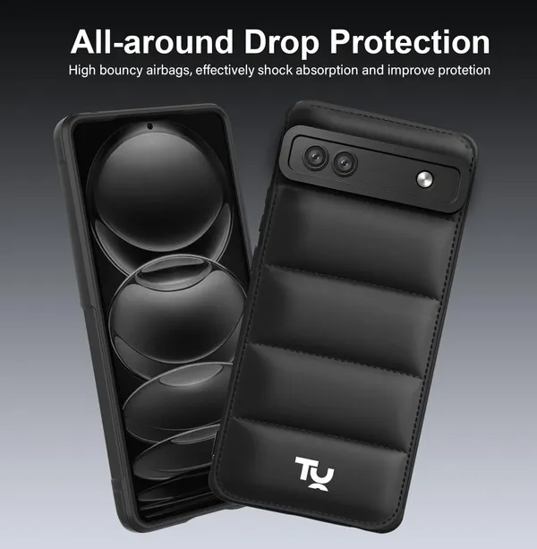 TRUEUPGRADE_Back_Case_Cover_for_Google_Pixel_6A_|_Compatible_for_Google_Pixel_6A_Back_Case_Cover_|_Puff_Case_with_Camera_Protection_|Black