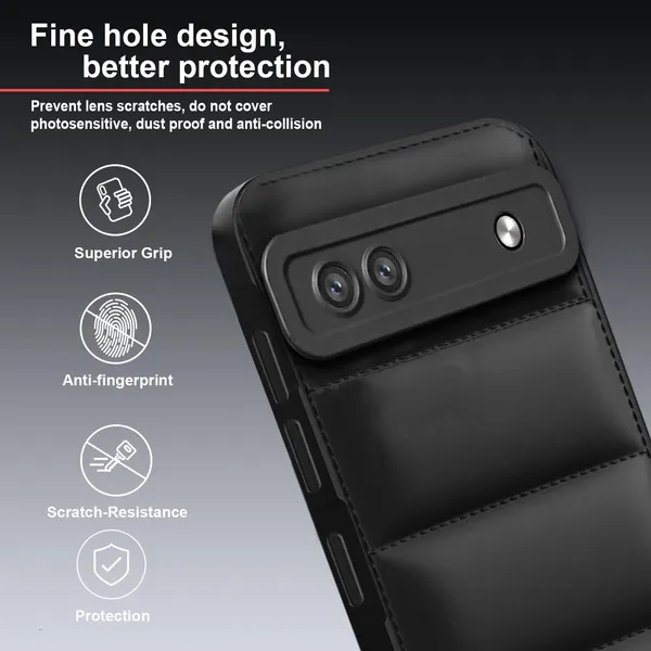 TRUEUPGRADE_Back_Case_Cover_for_Google_Pixel_6A_|_Compatible_for_Google_Pixel_6A_Back_Case_Cover_|_Puff_Case_with_Camera_Protection_|Black