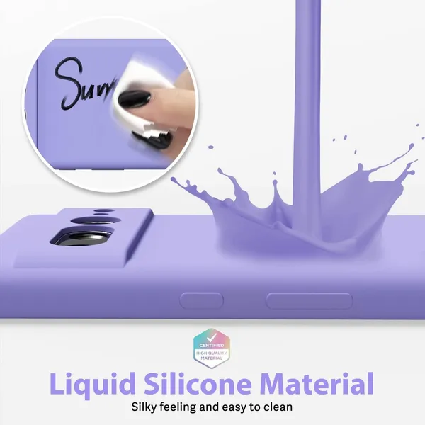 TRUEUPGRADE_Liquid_Silicone_Designed_Back_Case_Cover_for_Google_Pixel_7A_|_Microfiber_Inside_|_Bumper_Back_Cover_Case_for_Google_Pixel_7A_-_Light_Purple