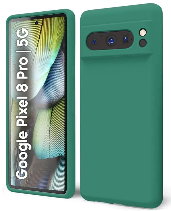 Google_Pixel_8_Pro_Green_Silicone_Protective_Back_Case_Cover