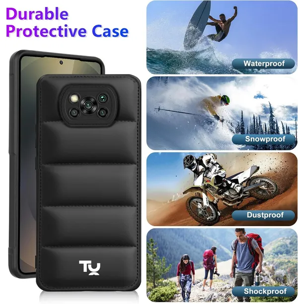 TRUEUPGRADE_Back_Case_Cover_for_Poco_X3_/_Poco_X3_Pro_|_Compatible_for_Poco_X3_/_Poco_X3_Pro_Back_Case_Cover_|_Puff_Case_with_Camera_Protection_|Black