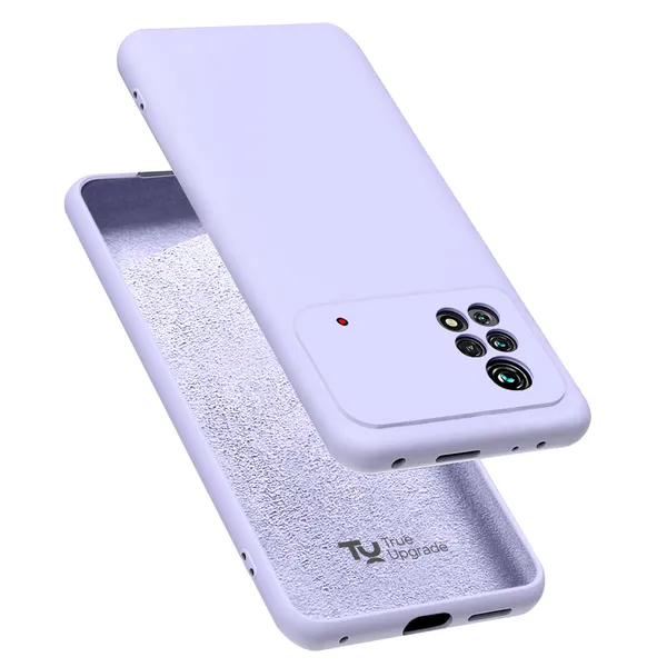 TRUEUPGRADE_Silicone_Back_Case_Cover_Compatible_with_Poco_X4_Pro_5G_Case_Cover_|Raised_Lip_Protection_Back_Case_Cover_for_Poco_X4_Pro_5G_-_Purple