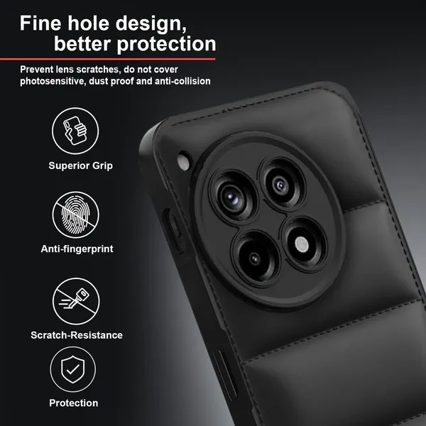 TRUEUPGRADE_Back_Case_Cover_for_OnePlus_12R_5G_|_Compatible_for_OnePlus_12R_5G_Back_Case_Cover_|_Puff_Case_with_Camera_Protection_|Black
