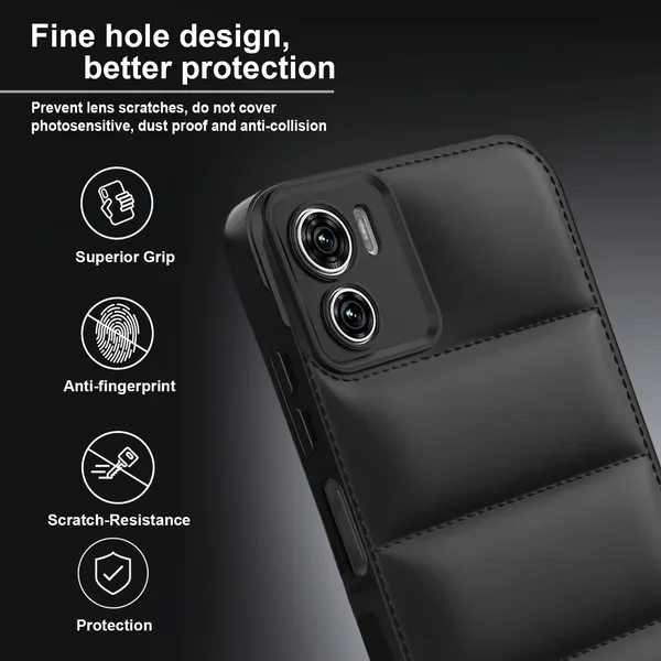TRUEUPGRADE_Back_Case_Cover_for_Motorola_Moto_E22s_4G_/_E32_4G_|_Compatible_for_Motorola_Moto_E22s_4G_/_E32_4G_Back_Case_Cover_|_Puff_Case_with_Camera_Protection_|Black