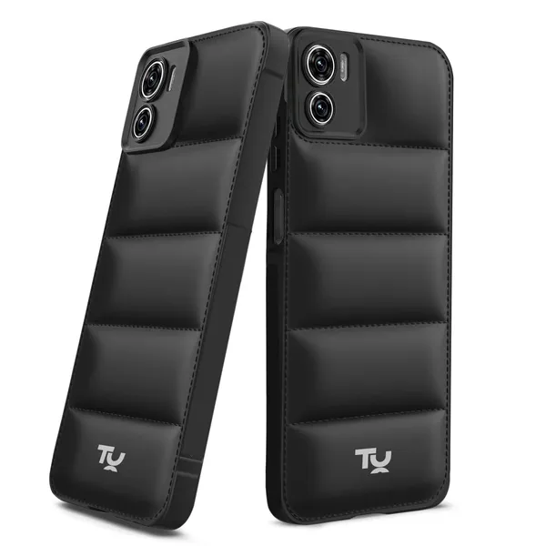 TRUEUPGRADE_Designed_for_Motorola_Moto_E22s_4G_/_E32_4G_Back_Cover_|_Camera_Bump_&_360�_Flexible_Puff_Armor_Protection_|_Matte_Soft_Shock_Proof_Rubberised_Back_Case_Cover_(Black)