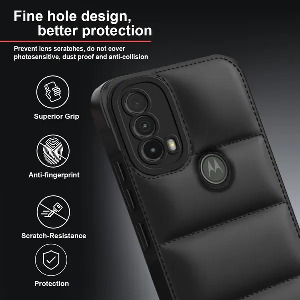 TRUEUPGRADE_Designed_for_Motorola_Moto_Edge_40_5G_Back_Cover_|_Camera_Bump_&_360�_Flexible_Puff_Armor_Protection_|_Matte_Soft_Shock_Proof_Rubberised_Back_Case_Cover_(Black)