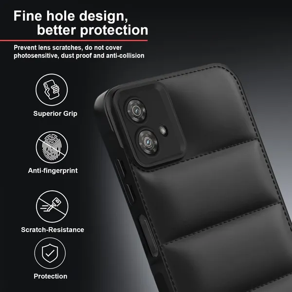 TRUEUPGRADE_Designed_for_Motorola_Moto_Edge_40_Neo_5G_Back_Cover_|_Camera_Bump_&_360�_Flexible_Puff_Armor_Protection_|_Matte_Soft_Shock_Proof_Rubberised_Back_Case_Cover_(Black)