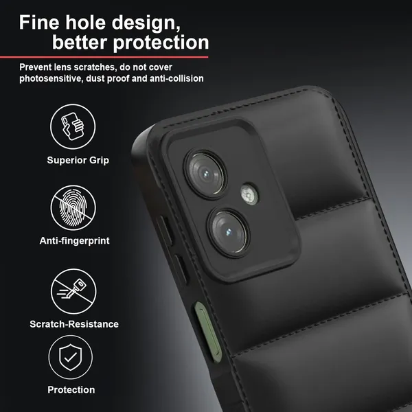 TRUEUPGRADE_Back_Case_Cover_for_Motorola_Moto_G64_5G_|_Compatible_for_Motorola_Moto_G64_5G_Back_Case_Cover_|_Puff_Case_with_Camera_Protection_|Black