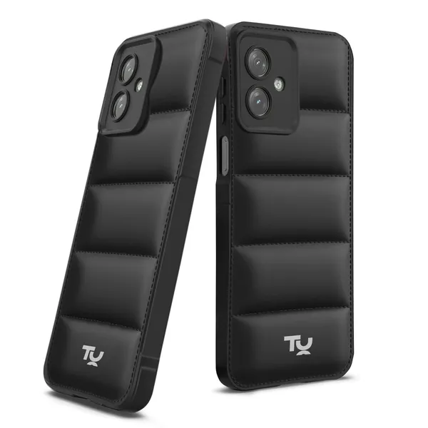 TRUEUPGRADE_Designed_for_Motorola_Moto_G64_5G_Back_Cover_|_Camera_Bump_&_360�_Flexible_Puff_Armor_Protection_|_Matte_Soft_Shock_Proof_Rubberised_Back_Case_Cover_(Black)