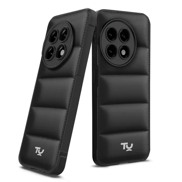 TRUEUPGRADE_Designed_for_OnePlus_11R_5G_Back_Cover_|_Camera_Bump_&_360�_Flexible_Puff_Armor_Protection_|_Matte_Soft_Shock_Proof_Rubberised_Back_Case_Cover_(Black)