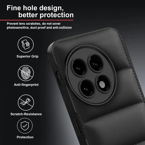 TRUEUPGRADE_Designed_for_OnePlus_11R_5G_Back_Cover_|_Camera_Bump_&_360�_Flexible_Puff_Armor_Protection_|_Matte_Soft_Shock_Proof_Rubberised_Back_Case_Cover_(Black)