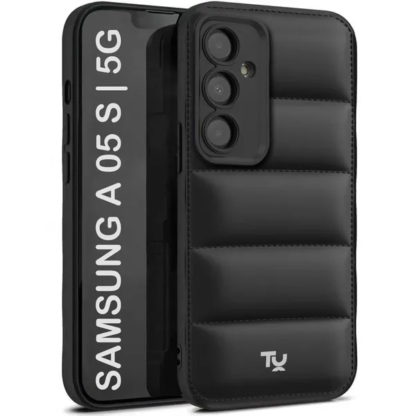 TRUEUPGRADE_Back_Case_Cover_for_Samsung_Galaxy_A05s_|_Compatible_for_Samsung_Galaxy_A05s_Back_Case_Cover_|_Puff_Case_with_Camera_Protection_|Black