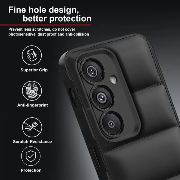 TRUEUPGRADE_Designed_for_Samsung_Galaxy_A35_5G_Back_Cover_|_Camera_Bump_&_360�_Flexible_Puff_Armor_Protection_|_Matte_Soft_Shock_Proof_Rubberised_Back_Case_Cover_(Black)