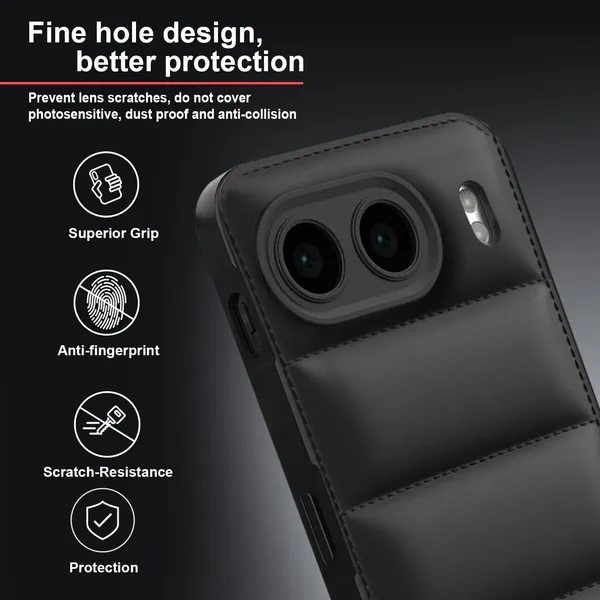 TRUEUPGRADE_Designed_for_OnePlus_Nord_4_5G_Back_Cover_|_Camera_Bump_&_360�_Flexible_Puff_Armor_Protection_|_Matte_Soft_Shock_Proof_Rubberised_Back_Case_Cover_(Black)