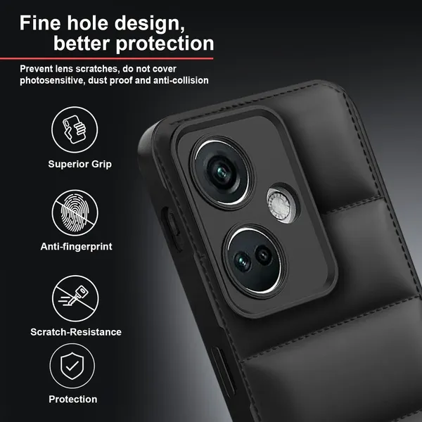 TRUEUPGRADE_Designed_for_OnePlus_Nord_CE_3_5G_Back_Cover_|_Camera_Bump_&_360�_Flexible_Puff_Armor_Protection_|_Matte_Soft_Shock_Proof_Rubberised_Back_Case_Cover_(Black)