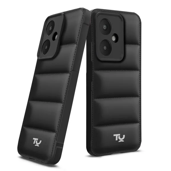 TRUEUPGRADE_Back_Case_Cover_for_Mi_Redmi_13C_5G_/_Poco_M6_5G_|_Compatible_for_Mi_Redmi_13C_5G_/_Poco_M6_5G_Back_Case_Cover_|_Puff_Case_with_Camera_Protection_|Black