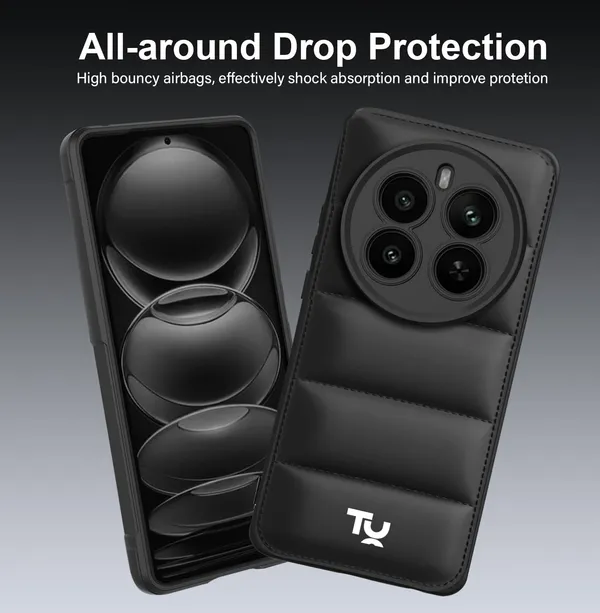 TRUEUPGRADE_Back_Case_Cover_for_Realme_12_Plus_5G_/_Realme_P1_5G/_Narzo_70_5G_/_Narzo_70_Pro_5G_|_Compatible_for_Realme_12_Plus_5G_Back_Case_Cover_|_Puff_Case_with_Camera_Protection_|Black