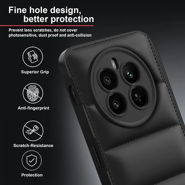 TRUEUPGRADE_Back_Case_Cover_for_Realme_12_Plus_5G_/_Realme_P1_5G/_Narzo_70_5G_/_Narzo_70_Pro_5G_|_Compatible_for_Realme_12_Plus_5G_Back_Case_Cover_|_Puff_Case_with_Camera_Protection_|Black