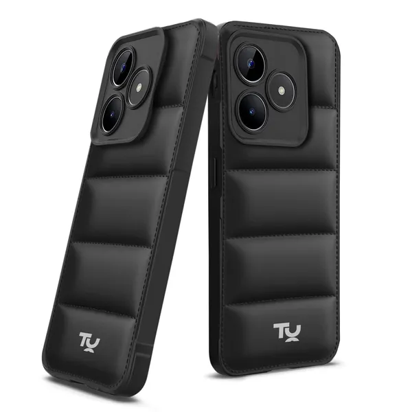 TRUEUPGRADE_Designed_for_RealmeN53_/_Realme_C53_5G_Back_Cover_|_Camera_Bump_&_360�_Flexible_Puff_Armor_Protection_|_Matte_Soft_Shock_Proof_Rubberised_Back_Case_Cover_(Black)