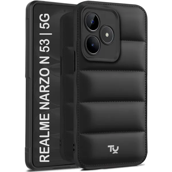 TRUEUPGRADE_Back_Case_Cover_for_Realme_Narzo_N53_/_Realme_C53_5G_|_Compatible_for_Realme_Narzo_N53_/_Realme_C53_5G_Back_Case_Cover_|_Puff_Case_with_Camera_Protection_|_Black
