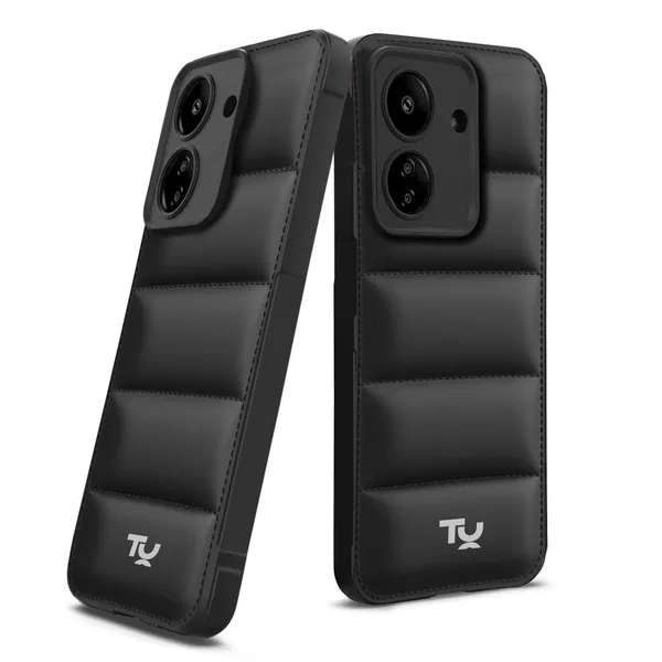 TRUEUPGRADE_Back_Case_Cover_for_Redmi_13C_4G_|_Poco_C65_|_Compatible_for_Redmi_13C_4G_|_Poco_C65_Back_Case_Cover_|_Puff_Case_with_Camera_Protection_|Black