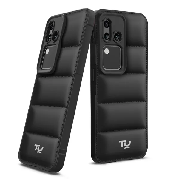 TRUEUPGRADE_Designed_for_Vivo_V30_/_V30_Pro_5G_Back_Cover_|_Camera_Bump_&_360�_Flexible_Puff_Armor_Protection_|_Matte_Soft_Shock_Proof_Rubberised_Back_Case_Cover_(Black)