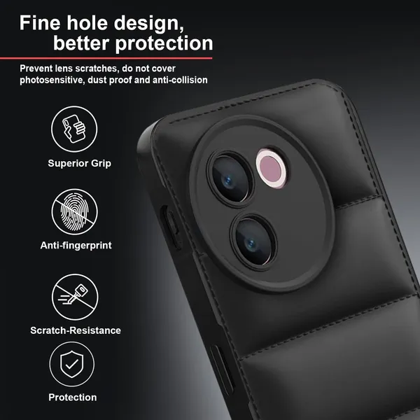 TRUEUPGRADE_Back_Case_Cover_for_Realme_12_Plus_5G_/_Realme_P1_5G/_Narzo_70_5G_/_Narzo_70_Pro_5G|_Compatible_for_Realme_12_Plus_Back_Case_Cover_|_Puff_Case_with_Camera_Protection_|Black