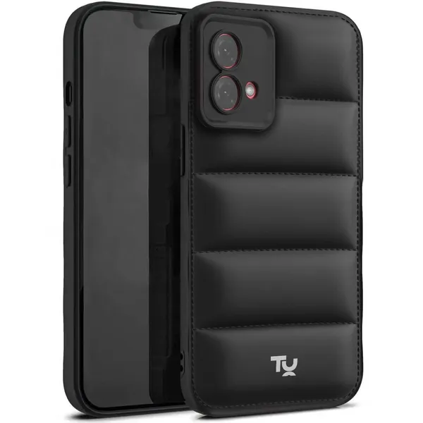 TRUEUPGRADE_Designed_for_Motorola_Moto_G84_5G_|_Camera_Bump_&_360�_Flexible_Puff_Armor_Protection_|_Matte_Soft_Shock_Proof_Rubberised_Back_Case_Cover_(Black)
