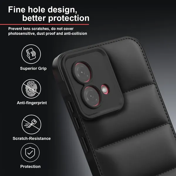 TRUEUPGRADE_Back_Case_Cover_for_Motorola_Moto_G84_5G_|_Compatible_for_Motorola_Moto_G84_5G_Back_Case_Cover_|_Puff_Case_with_Camera_Protection_|_Black