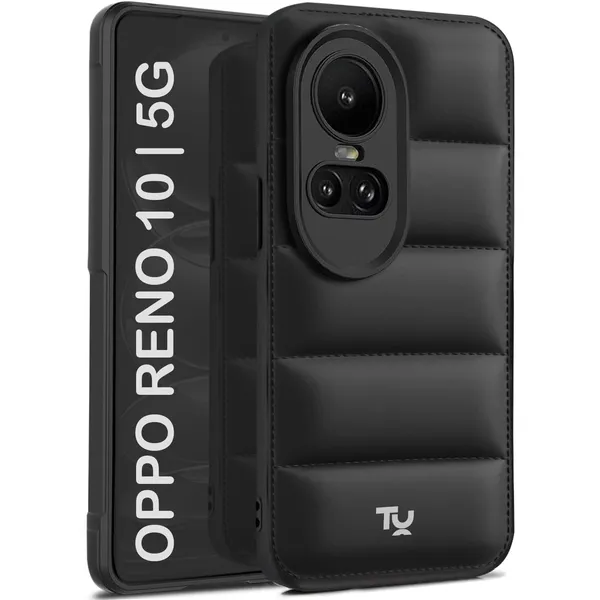 TRUEUPGRADE_Designed_for_Oppo_Reno10_5G_/_Reno10_Pro_5G_|_Camera_Bump_&_360�_Flexible_Puff_Armor_Protection_|_Matte_Soft_Shock_Proof_Rubberised_Back_Case_Cover_(Black)