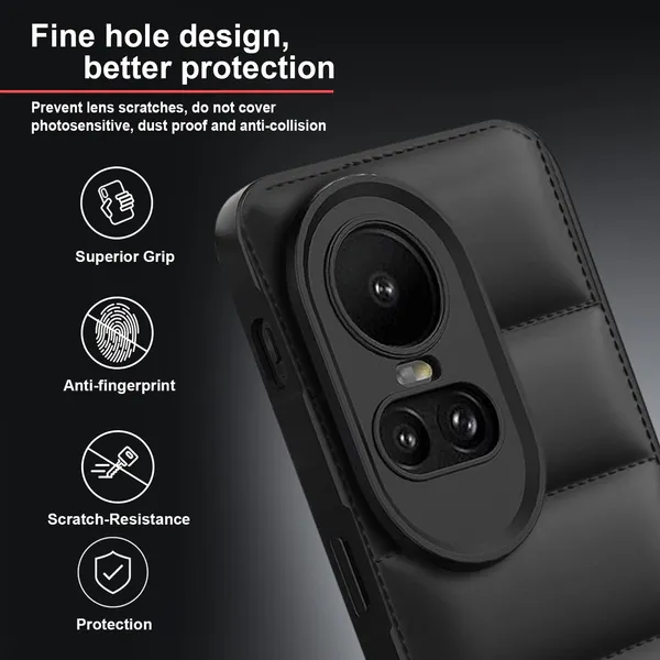 TRUEUPGRADE_Designed_for_Oppo_Reno10_5G_/_Reno10_Pro_5G_|_Camera_Bump_&_360�_Flexible_Puff_Armor_Protection_|_Matte_Soft_Shock_Proof_Rubberised_Back_Case_Cover_(Black)
