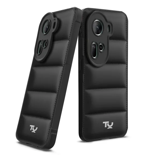 TRUEUPGRADE_Back_Case_Cover_for_Oppo_Reno_11_5G_|_Compatible_for_Oppo_Reno_11_5G_Back_Case_Cover_|_Puff_Case_with_Camera_Protection_|_Black