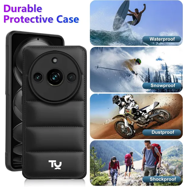 TRUEUPGRADE_Designed_for_Realme_11_Pro_/_11_Pro+_Plus_(5G)_|_Camera_Bump_&_360�_Flexible_Puff_Armor_Protection_|_Matte_Soft_Shock_Proof_Rubberised_Back_Case_Cover_(Black)