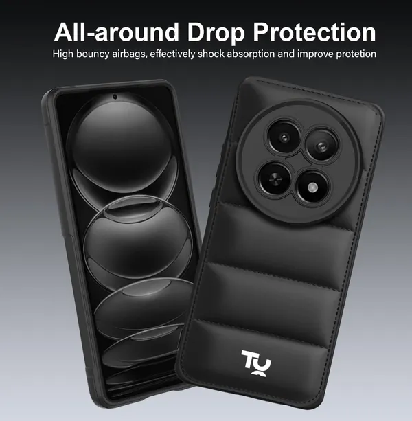 TRUEUPGRADE_Designed_for_Realme_12x_/_Realme_12_/_Realme_C65_/_Narzo_70x_(5G)_|_Camera_Bump_&_360�_Flexible_Puff_Armor_Protection_|_Matte_Soft_Shock_Proof_Rubberised_Back_Case_Cover_(Black)