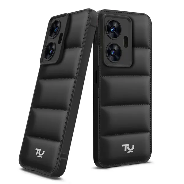 TRUEUPGRADE_Back_Case_Cover_for_Realme_C55_4G_/_Realme_Narzo_N55_4G_|_Compatible_for_Realme_C55_4G_/_Realme_Narzo_N55_4G_Back_Case_Cover_|_Puff_Case_with_Camera_Protection_|_Black